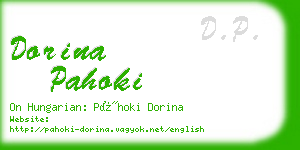 dorina pahoki business card